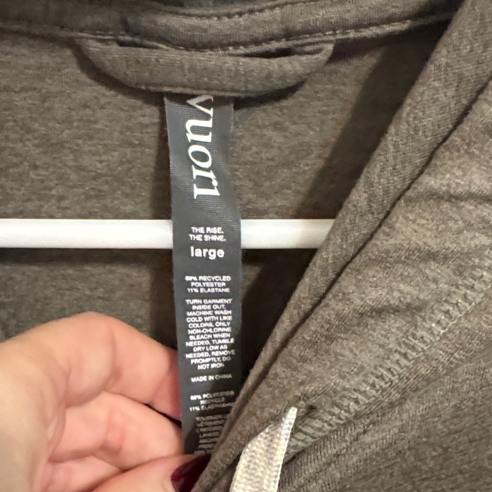 Vuori Halo Essential Hoodie Dark Green Large - Picture 2 of 3